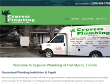 Tablet Screenshot of cypressplumbinginc.com